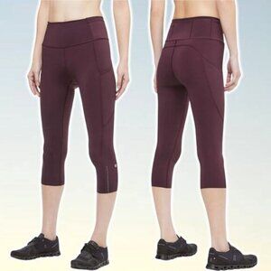 LULULEMON Fast & Free Crop II Nulux 19" Size 2 Dark Adobe